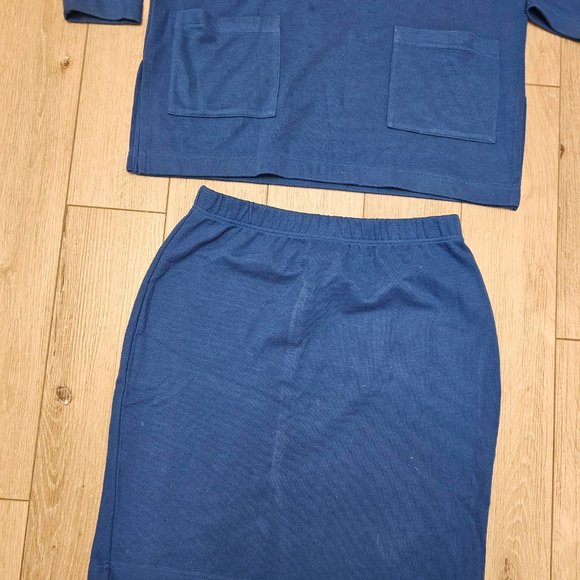 SPIEGEL Women's Size M - Knit Skirt Set, 2 Piece -  Royal Blue - Like New - Picture 2 of 8